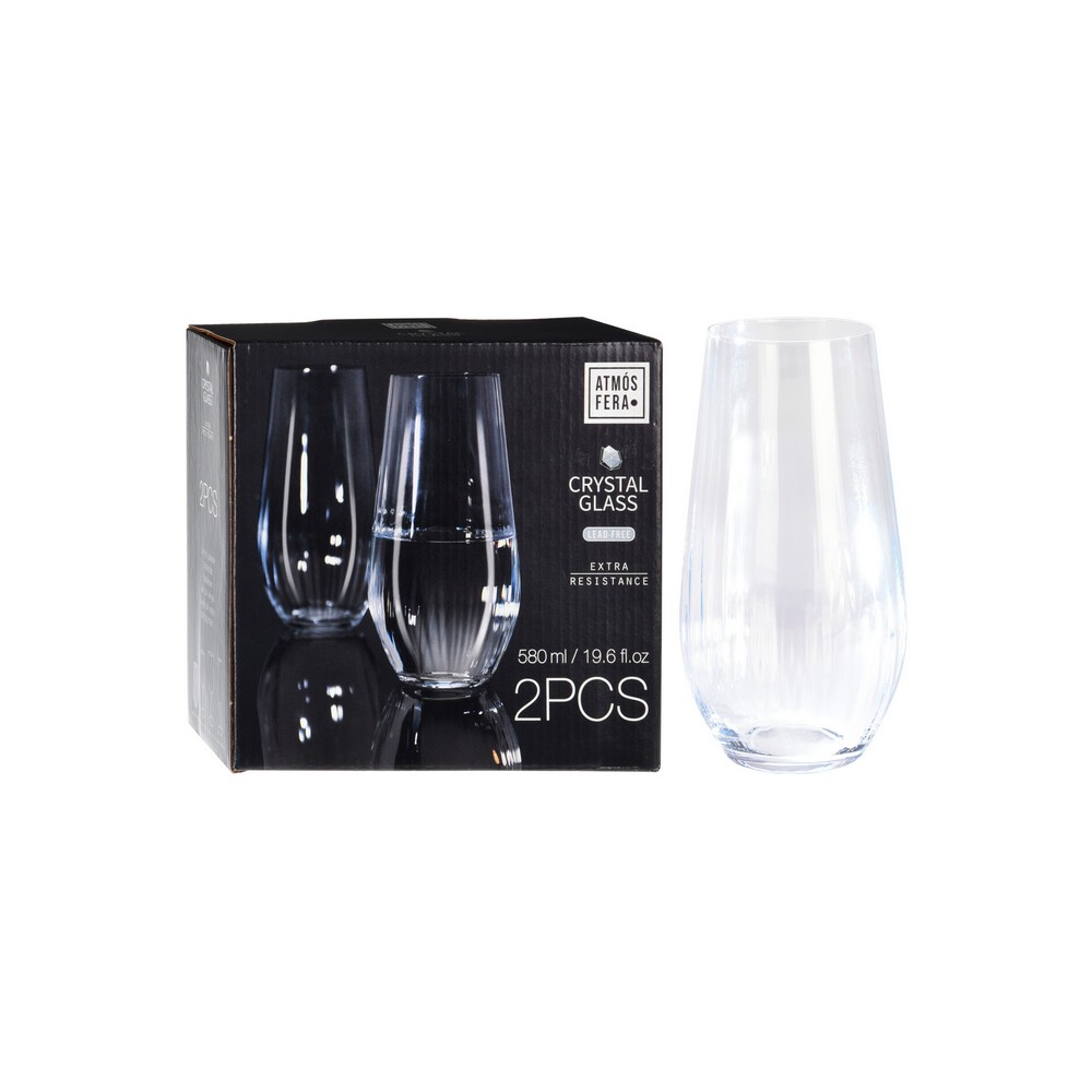 Vaso de vidrio 580 ml 2 pzas