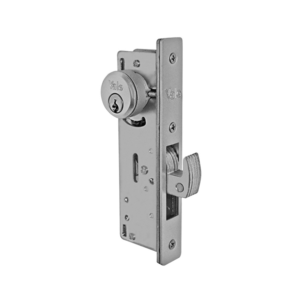 Cerradura puerta corrediza aluminio sin llave color brown Stanprof -  Ferretería Samir