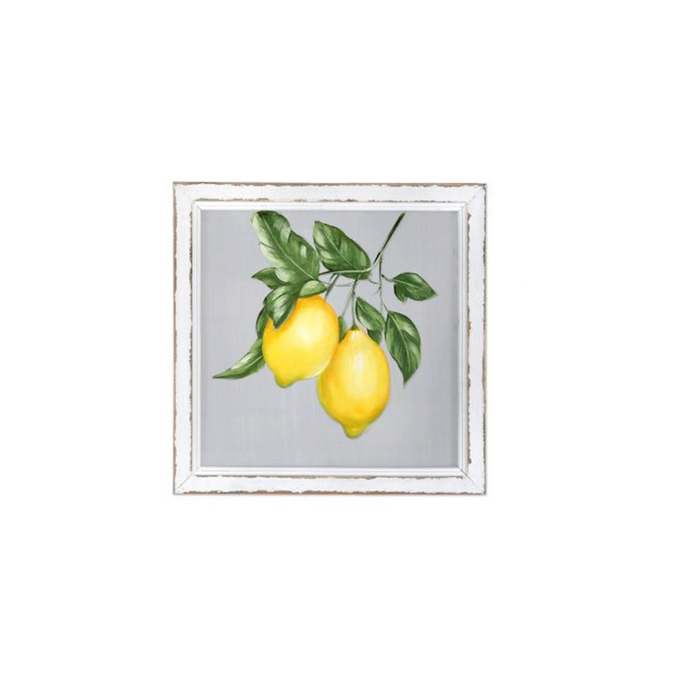 Cuadro decorativo rama de limón 16 x 16 in