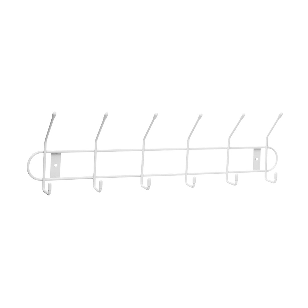Organizador para pared con gancho 5.25x20x2.25pulg blanco