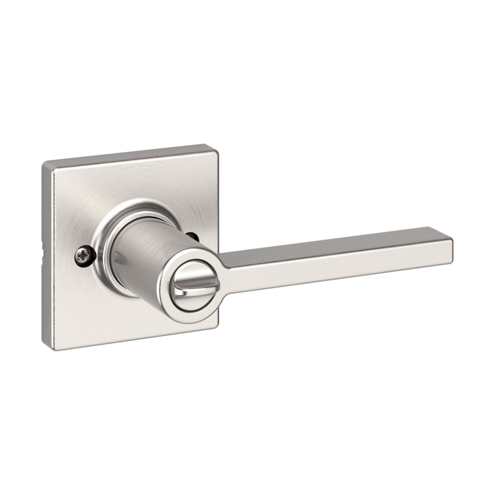 Cerradura de manija para dormitorio plata satinada casey us15