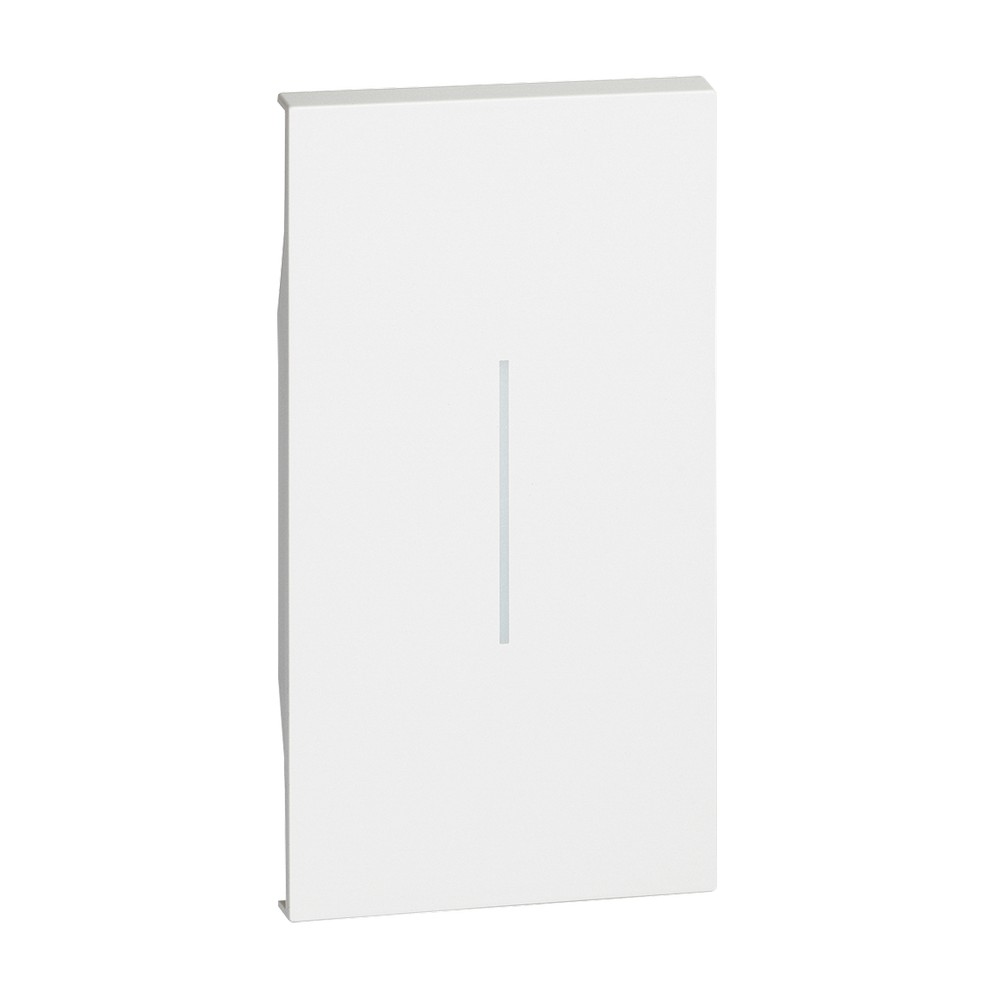Cubre tecla para interruptor doble 1 módulo blanco