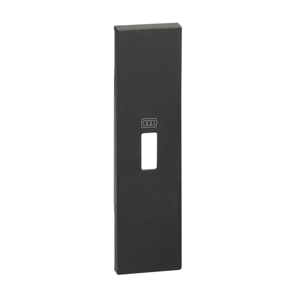 Cubre tecla para toma usb 1 módulo negro