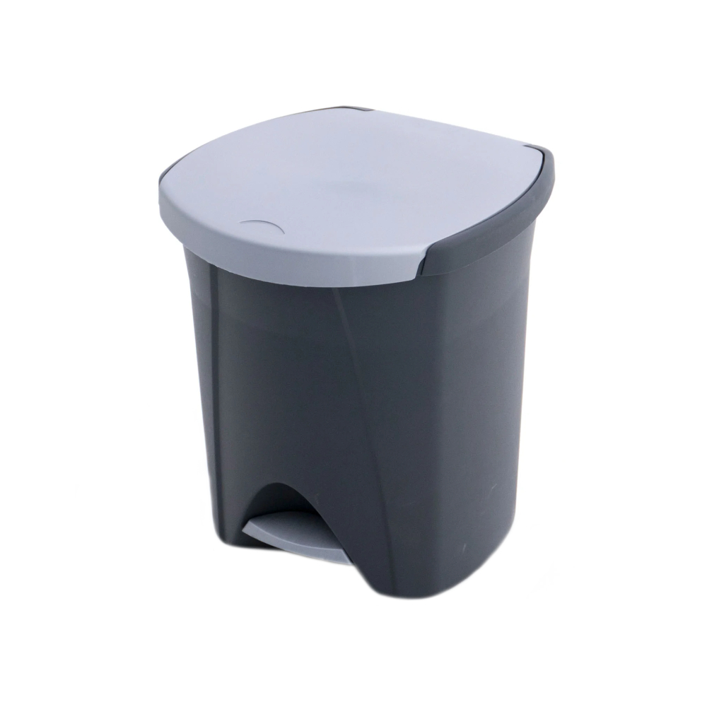 Basurero de pedal 30+18 litros grafito