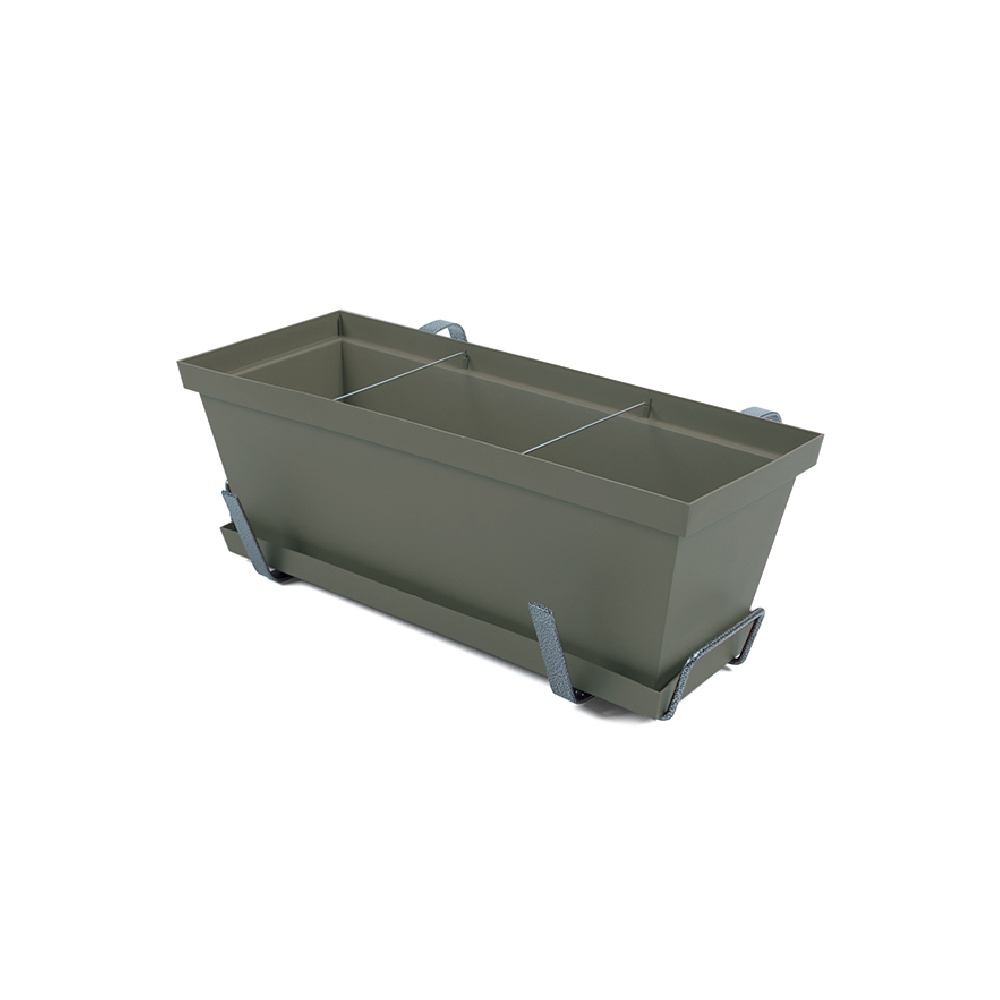 Maceta para balcon con soporte 50x24x18 centimetros taupe