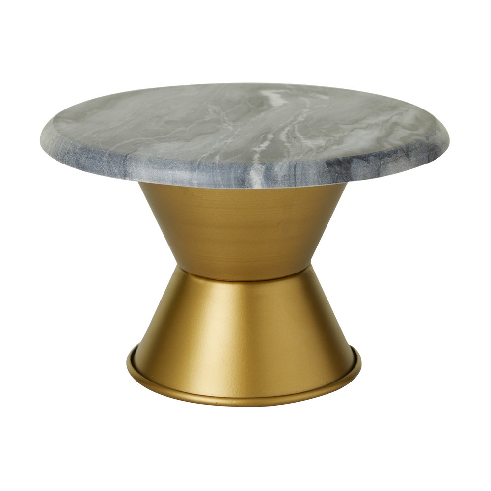 Base para pastel metal dorado 10 x 7 in