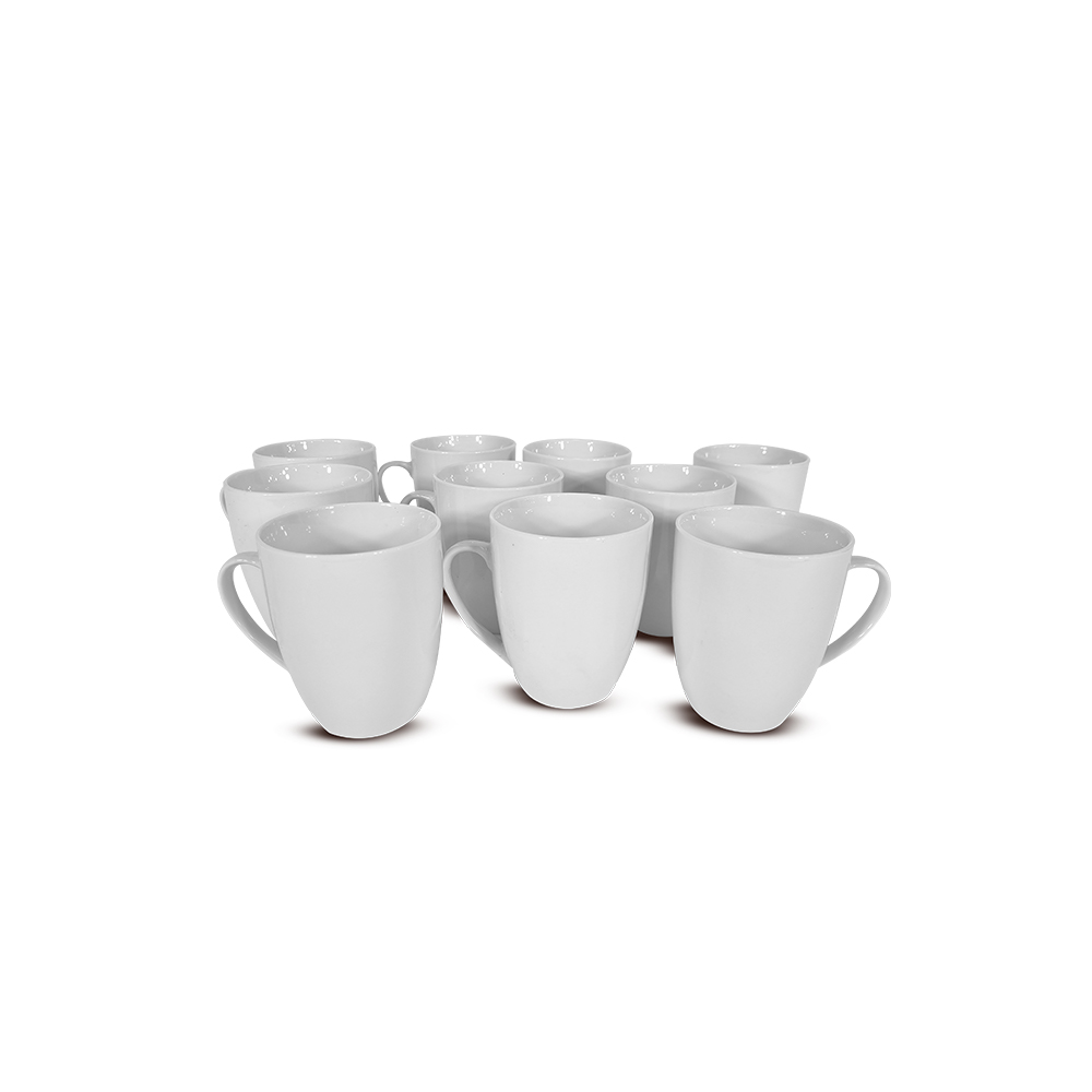 Taza de porcelana 13 oz blanca