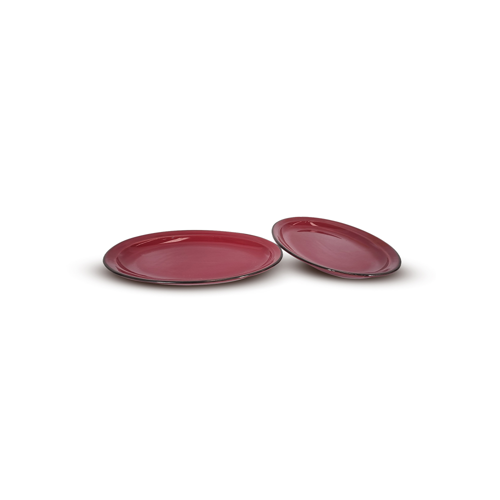 Plato de porcelana safford rojo