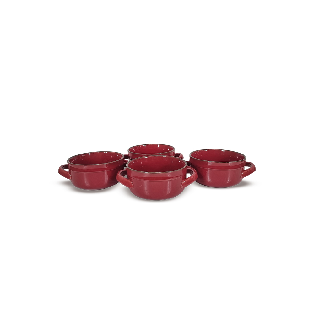 Bowl plastico para sopa safford rojo 4pzas