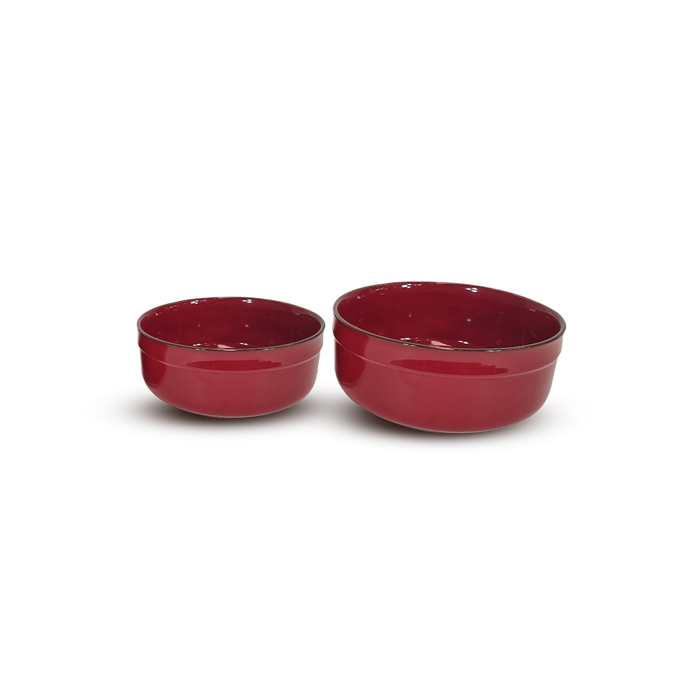 Bowl de porcelana para servir safford rojo