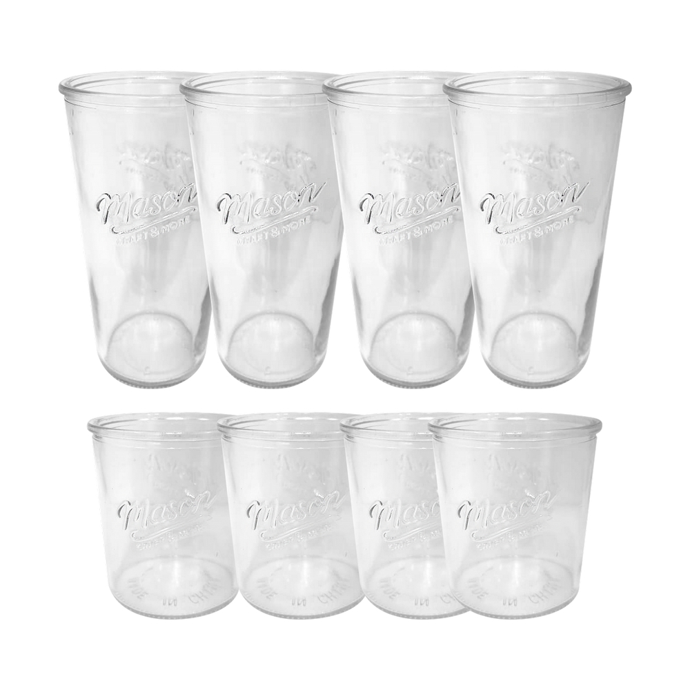 Vaso de vidrio 8 piezas