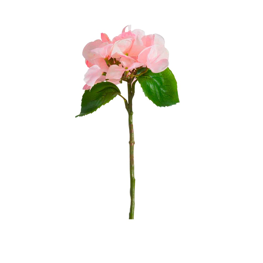 Flor artificial hortensia rosado 13 in