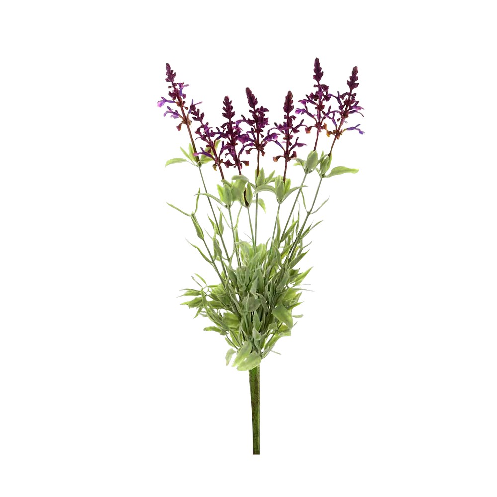 Flor artificial lavanda morado 19 in