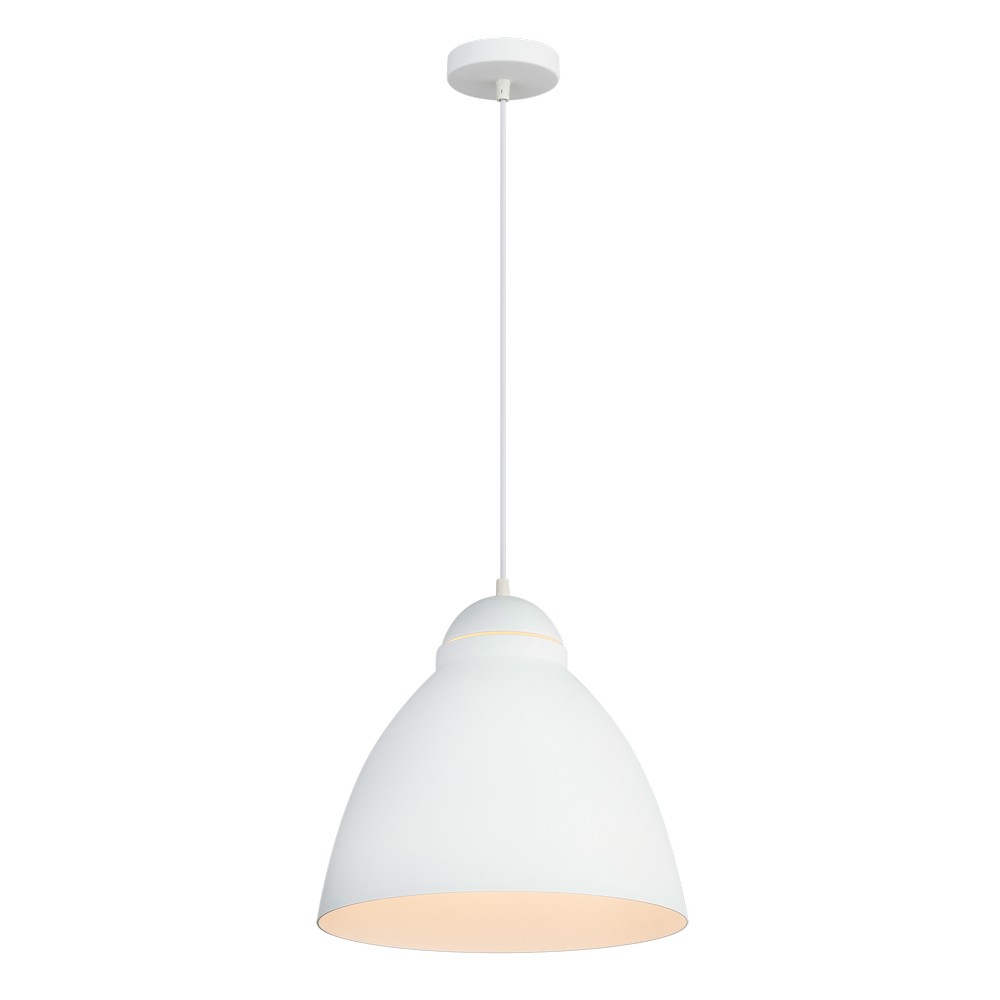 Lampara colgante 1 luz e27 37x35cm blanca Lámparas de techo colgante