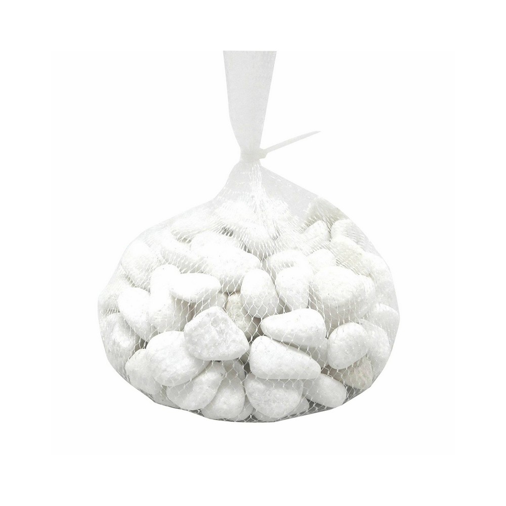 Piedras decorativas en bolsa blancas