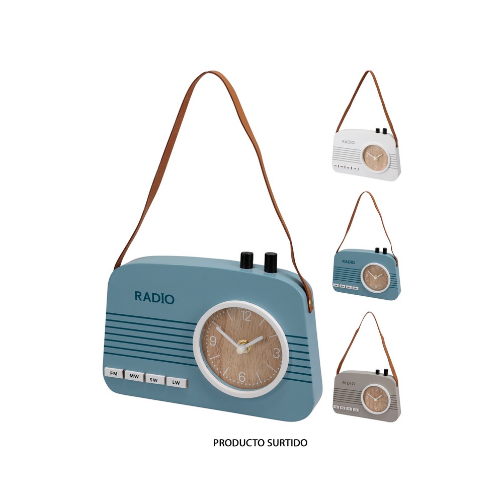 Reloj de mesa con radio 215x35x155mm surtido