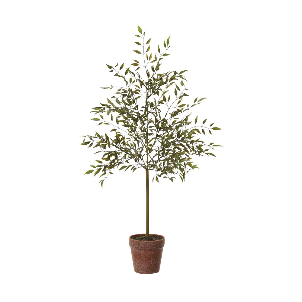 Planta artificial árbol de bambú en maceta 24 in