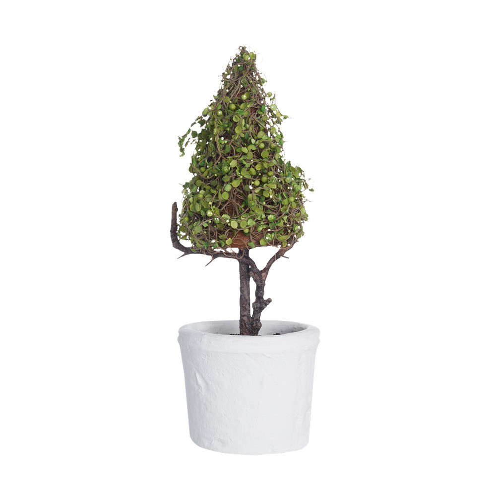 Planta artificial topiario cono baby maceta 11.5 in