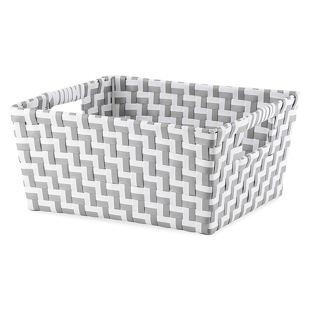 Canasta organizadora mediana rectangular chevron