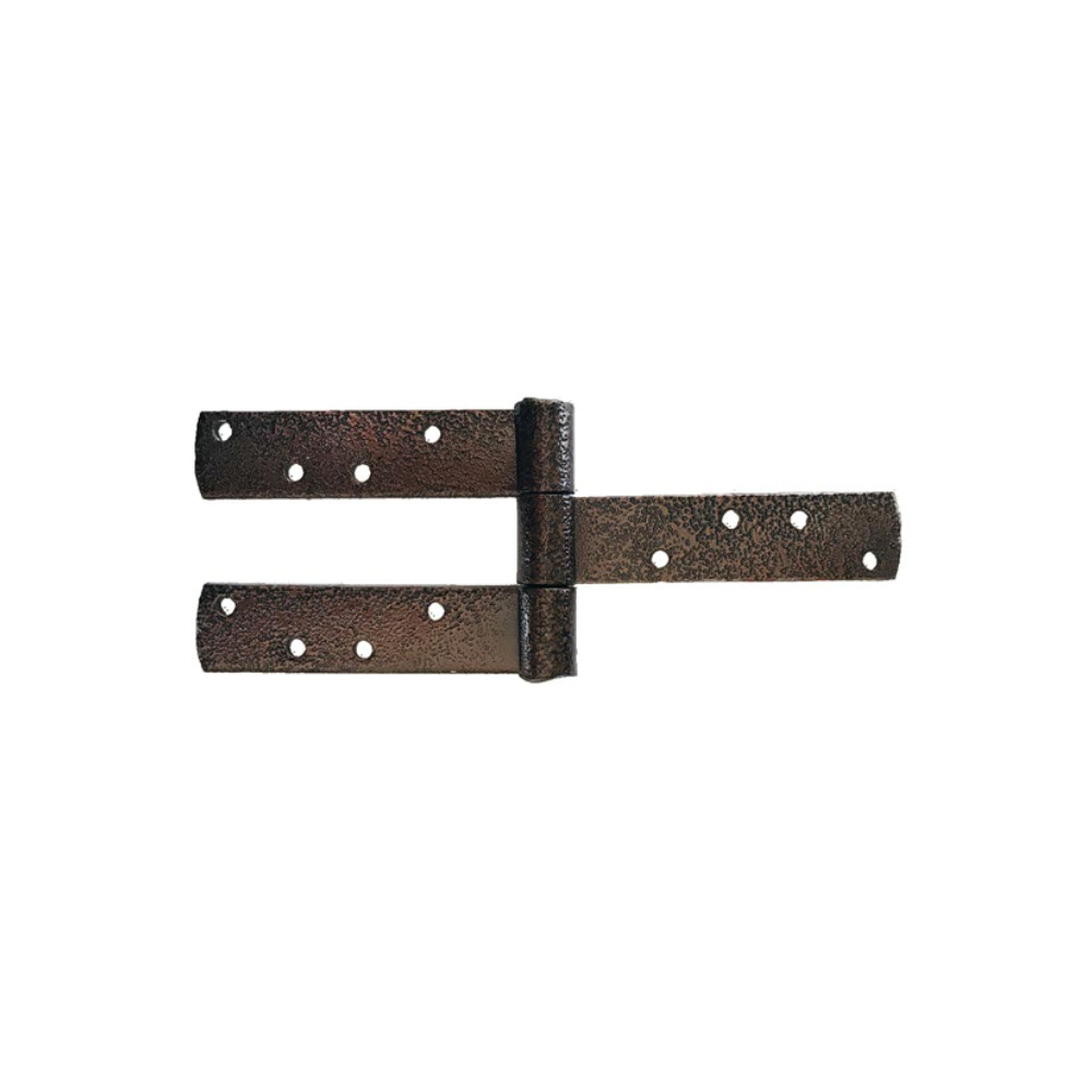 Bisagra soldable 3 aletas 9.5 x 4 pulg gofrado bronce