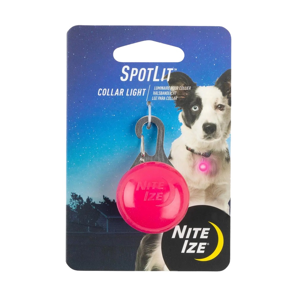 Accesorio para collar de mascota con luz rosa