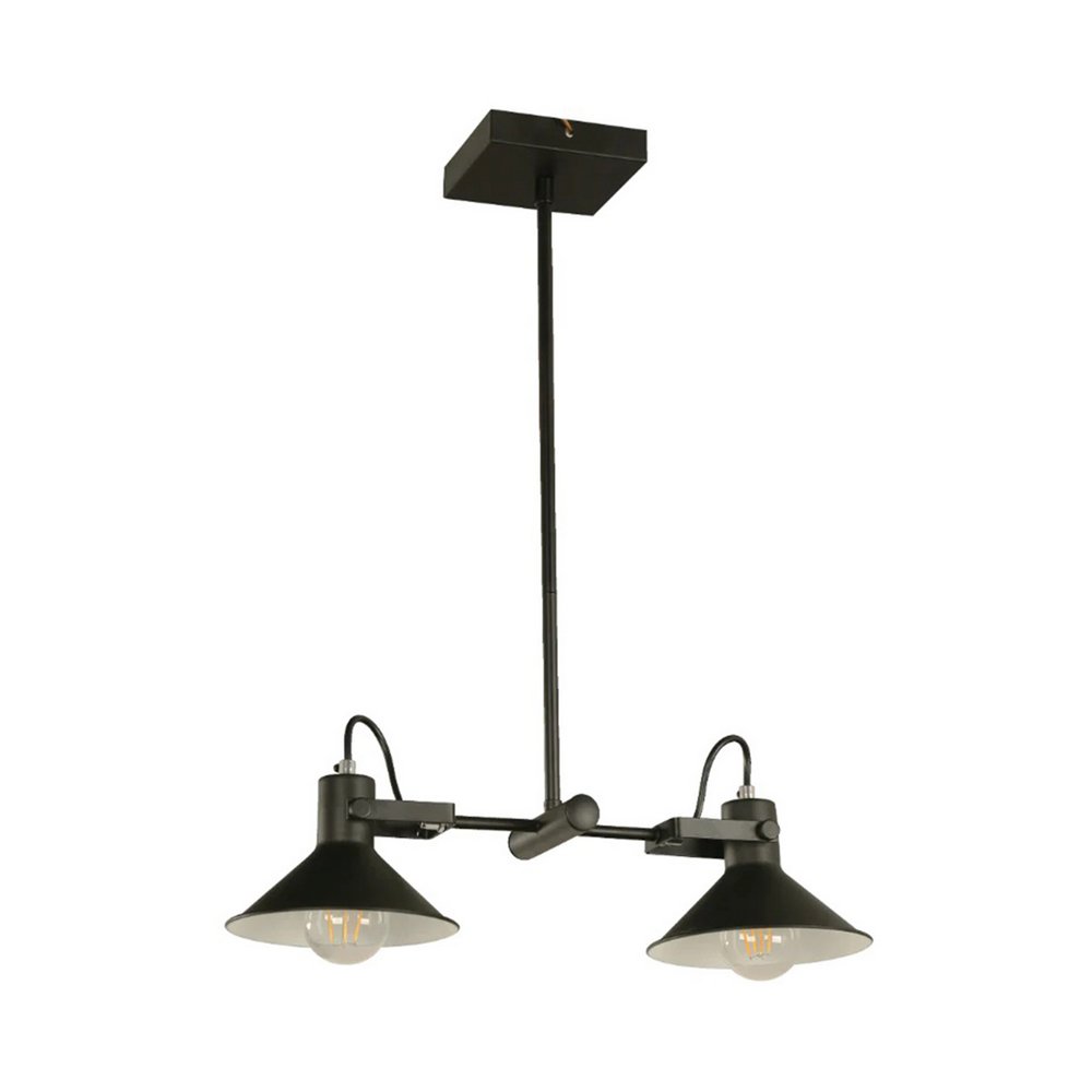 Lampara colgante negro 2l e27 60w