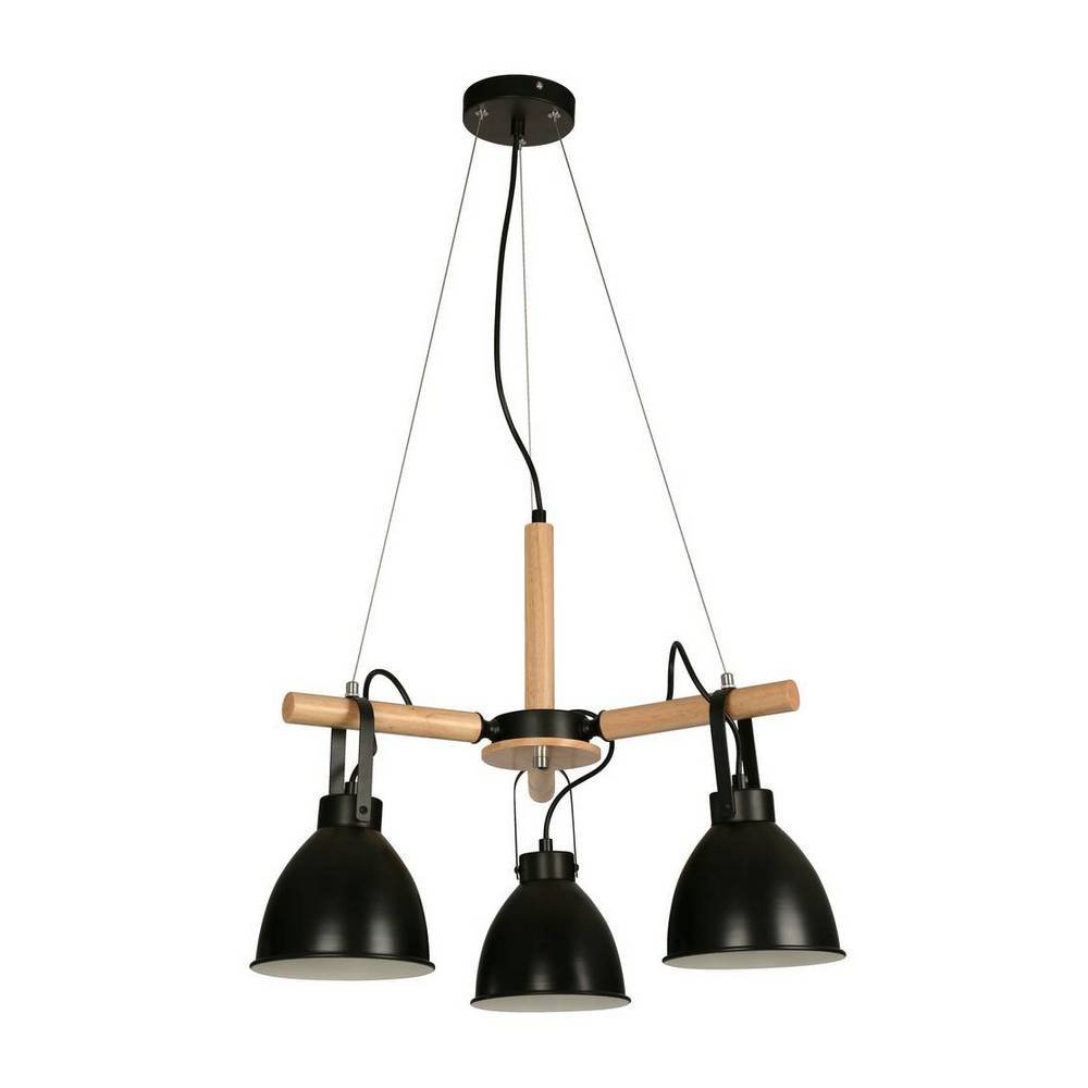 Lampara colgante negro 3l e27 60w