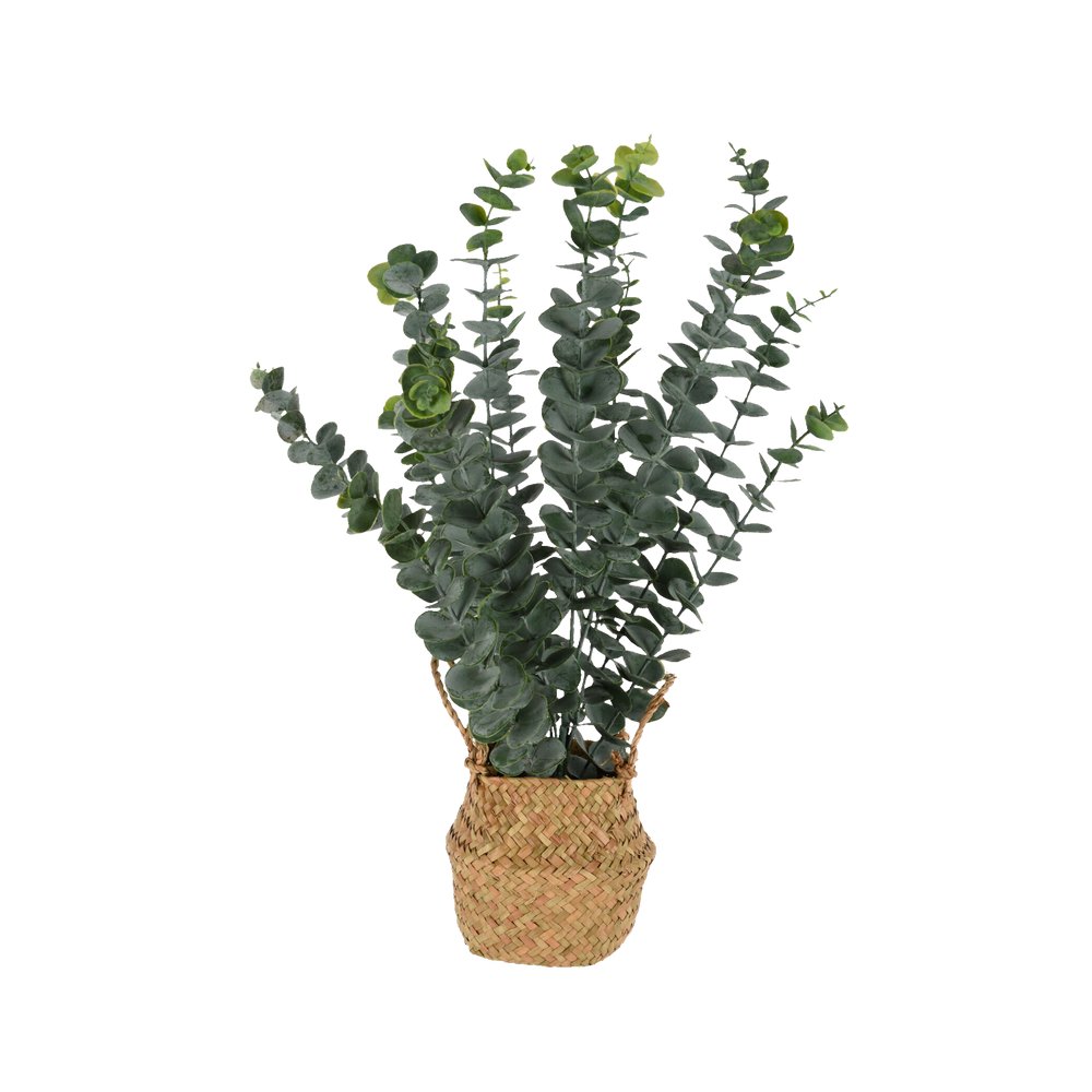 Planta artificial de eucalipto en maceta