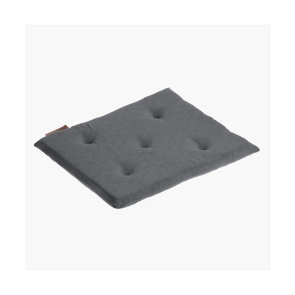 Cojín para silla de poliéster 38x33 cm gris oscuro