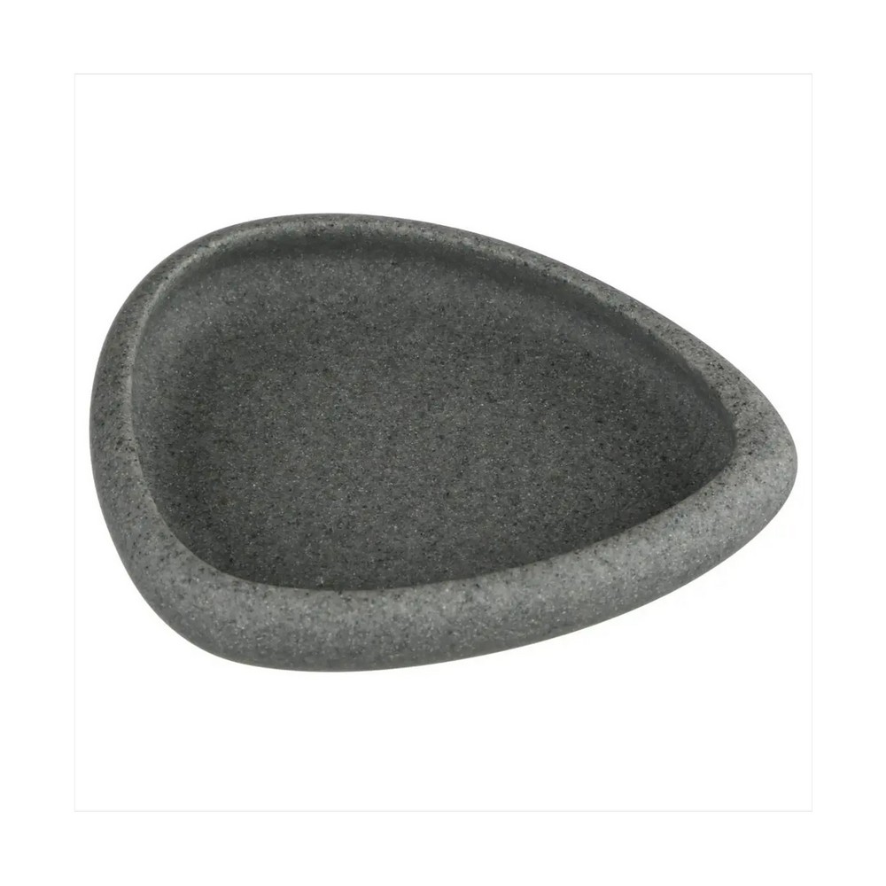 Jabonera de plastico 12 cm gris oscuro