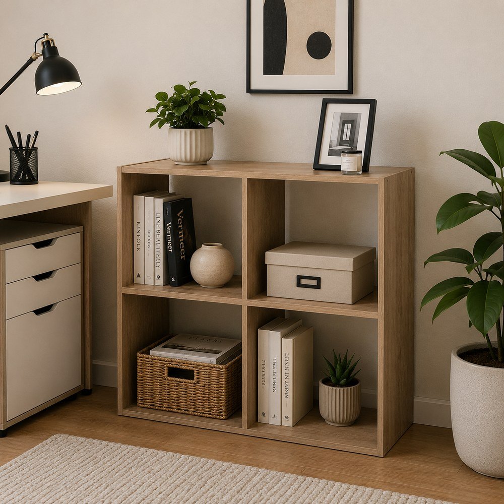 Mueble organizador de madera de 67.6 x 37 cm color café
