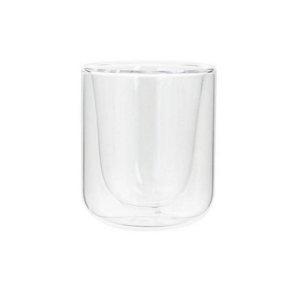 Vaso de vidrio transparente