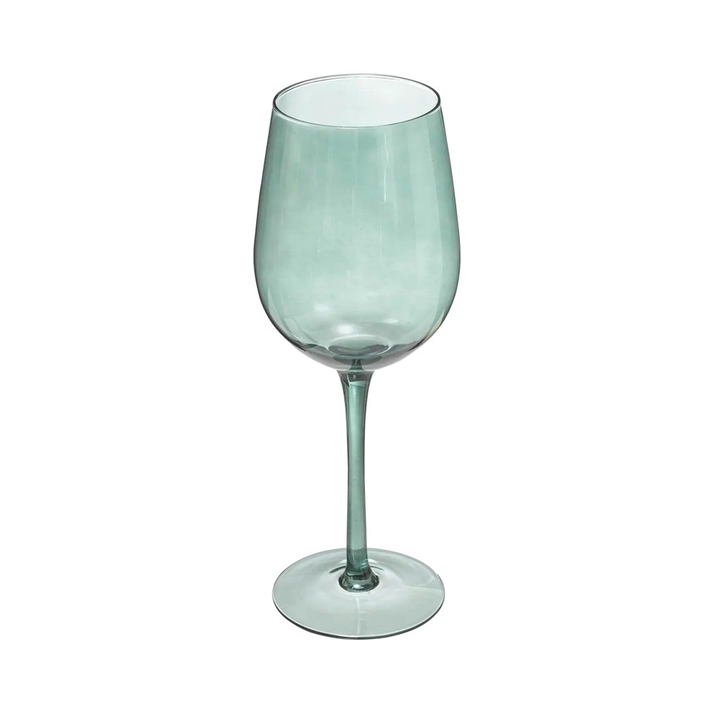 Copa de vidrio para vino 380 ml verde oscuro