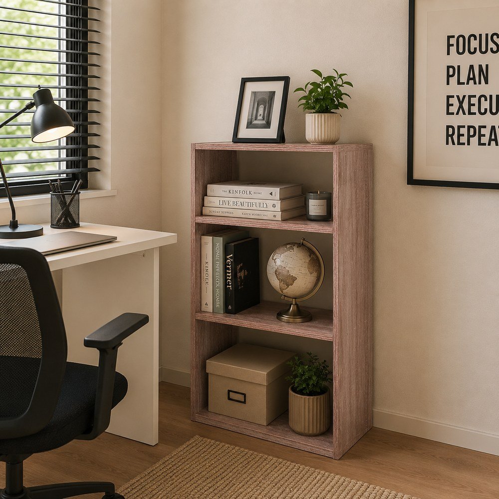 Mueble organizador de mdf con 3 espacios de 34.5 x 32 x 67 cm
