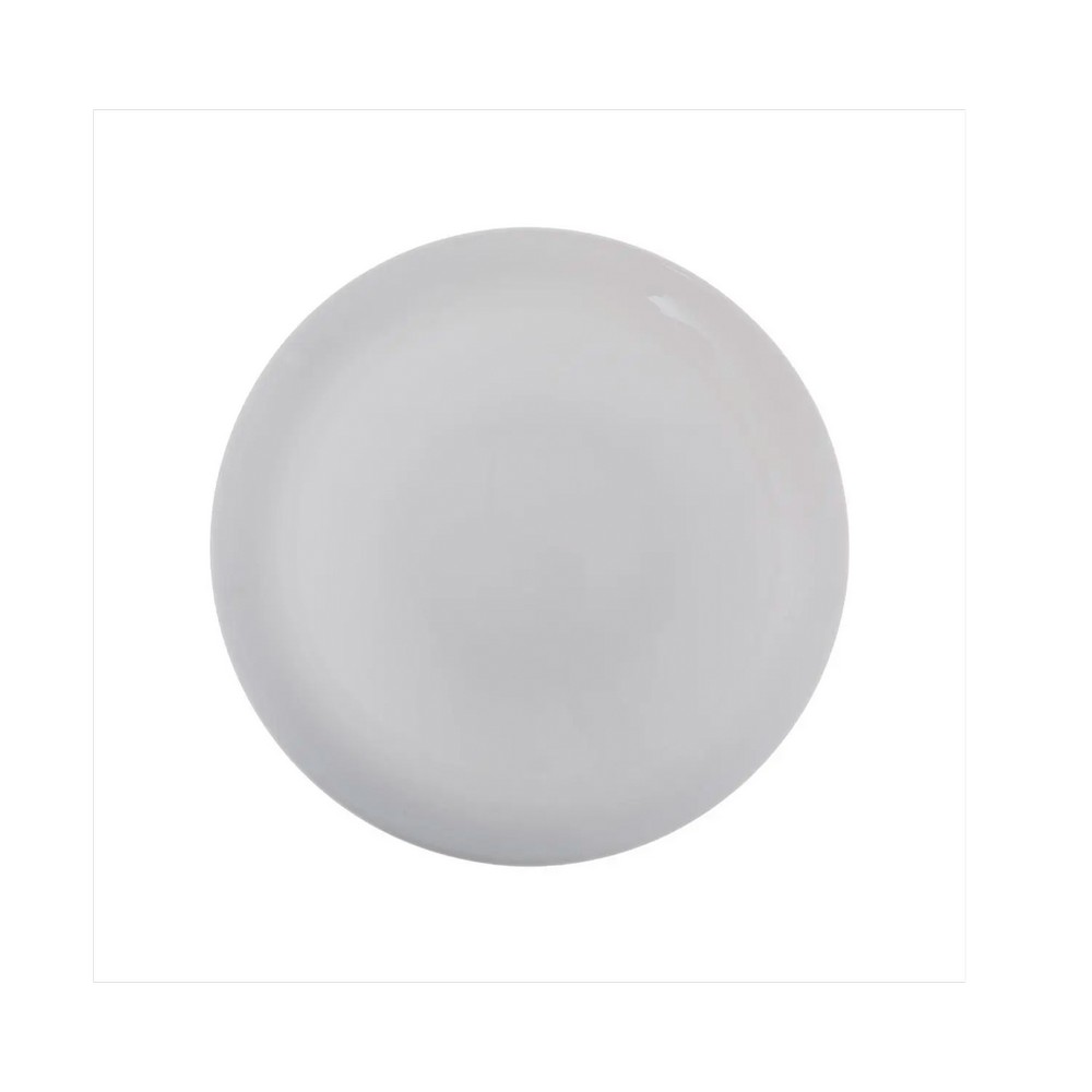 Plato de vidrio opalino 19 cm blanco jeanne