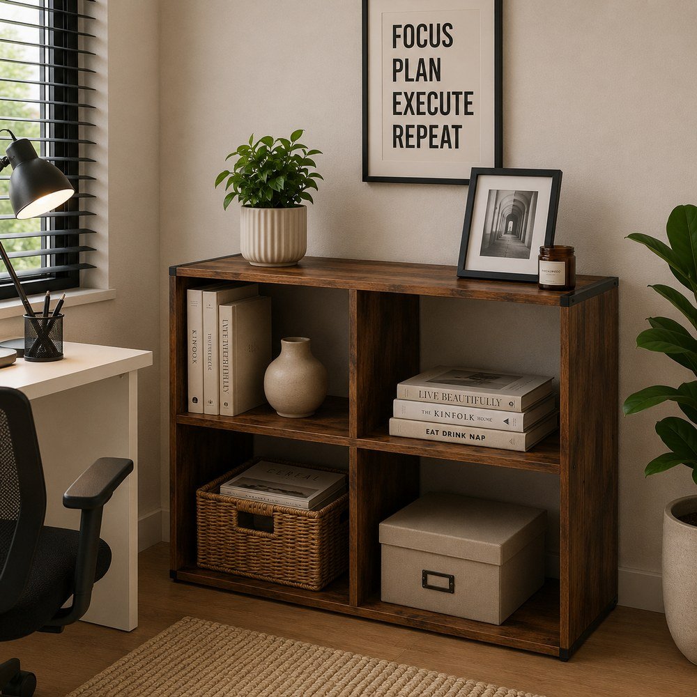 Mueble organizador mdf de 67.5 x 32 x 67.7 cm con 4 espacios