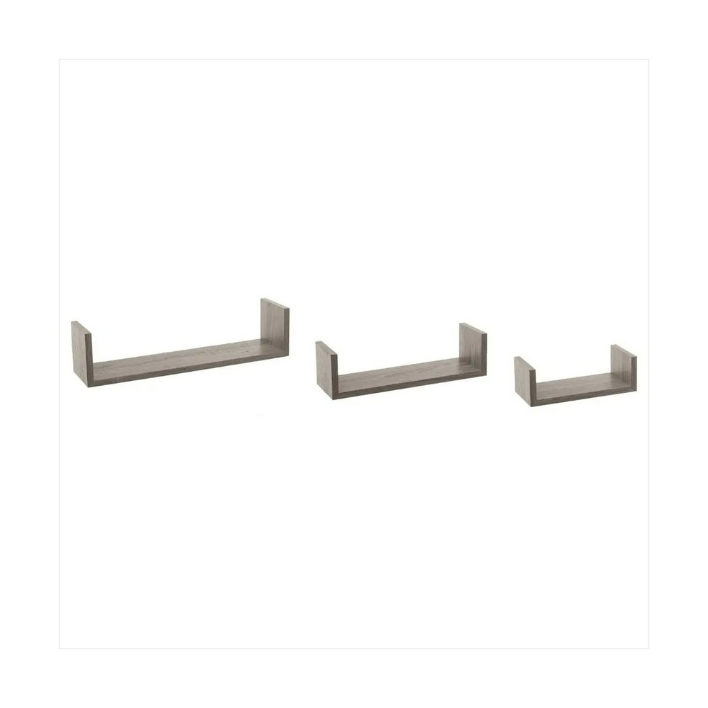 Estante de madera para pared 23.5 cm gris