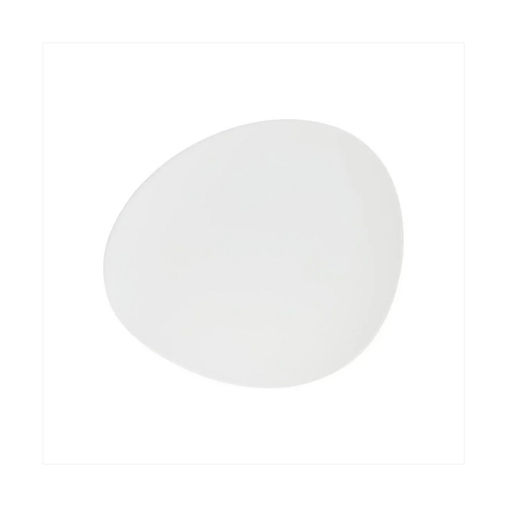Plato de porcelana ovalado 23cm blanco