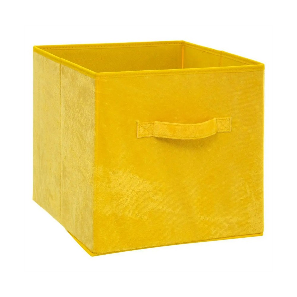 Caja organizadora de tela 31x31 cm amarillo