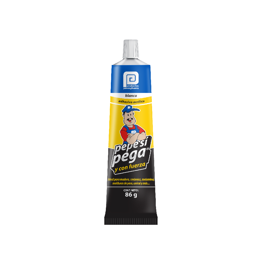 Adhesivo acrilico multiuso 86g blanco pepe si pega