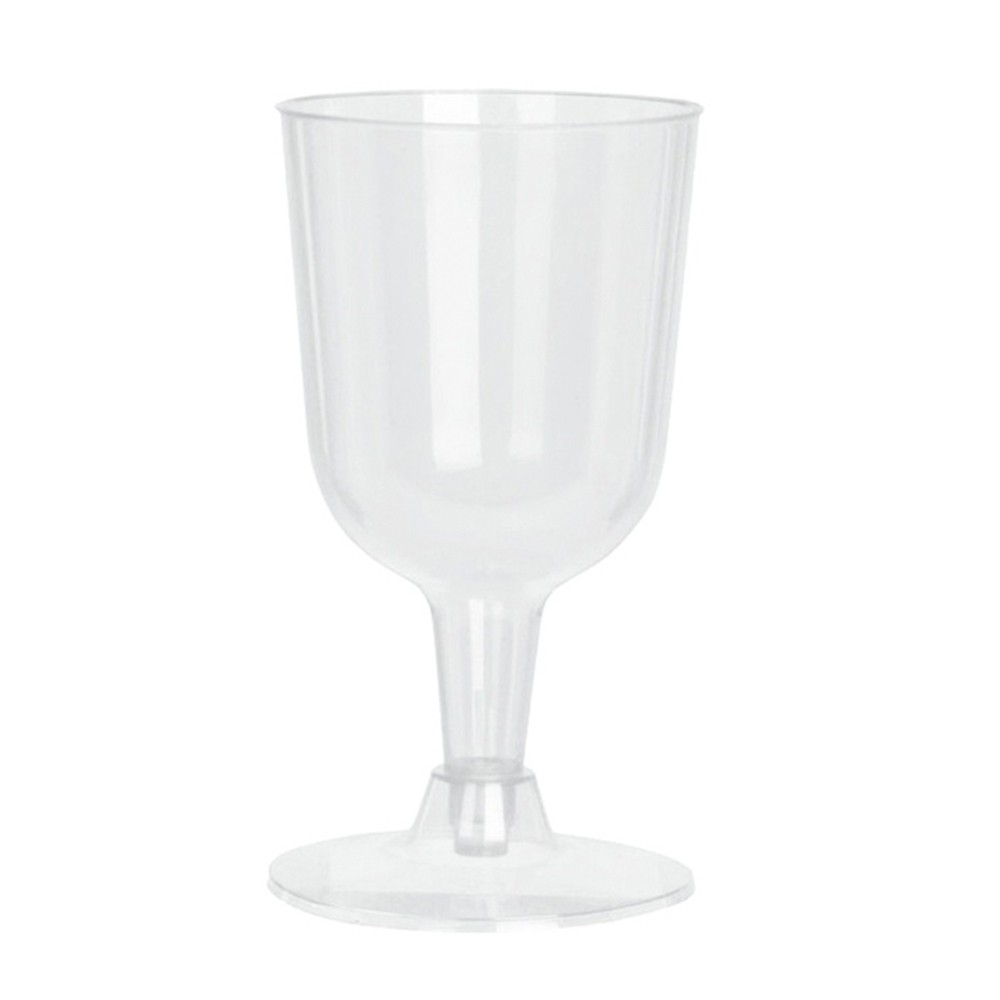 Copas de vino de 4 piezas Luciano, transparentes en plastico