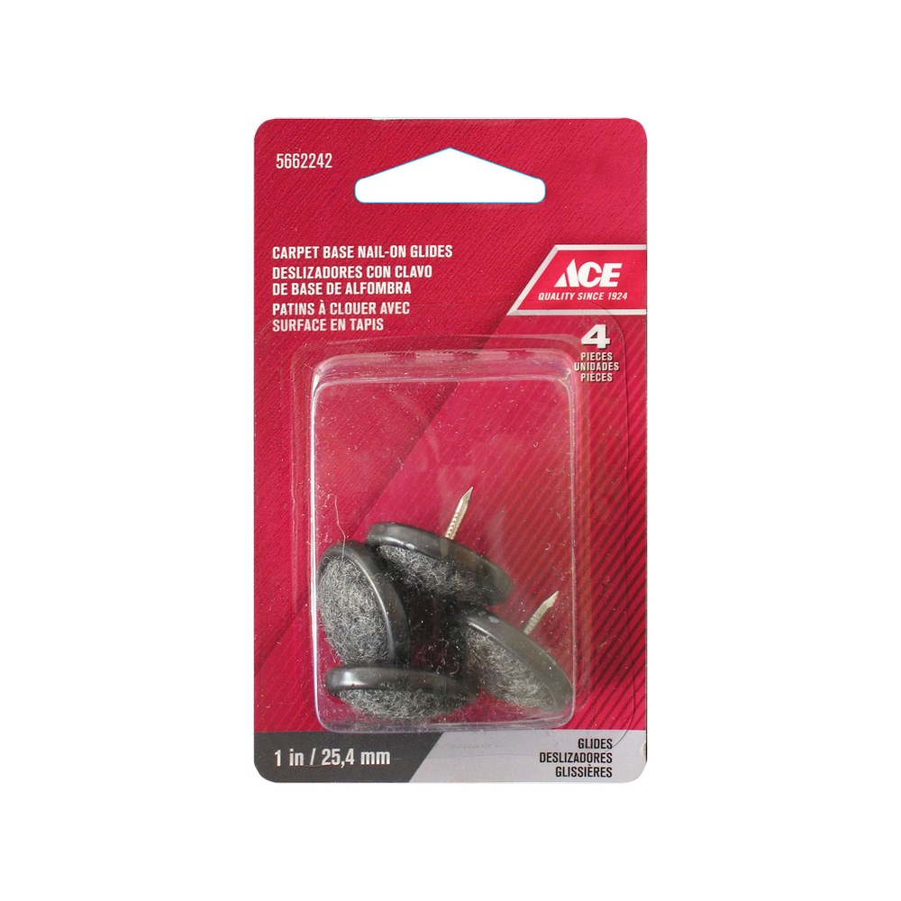 Deslizadores de felpa con clavo 25.4 mm - 4 unidades