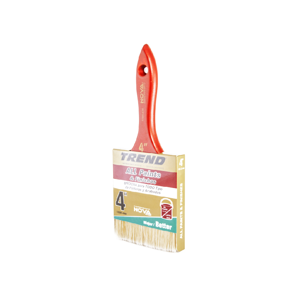 Brocha profesional cerda blanca 4 pulg - Brochas