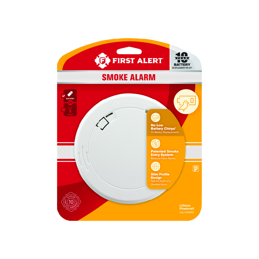 Alarma detector de humo 8.5x6.75x1.25 pulg blanco