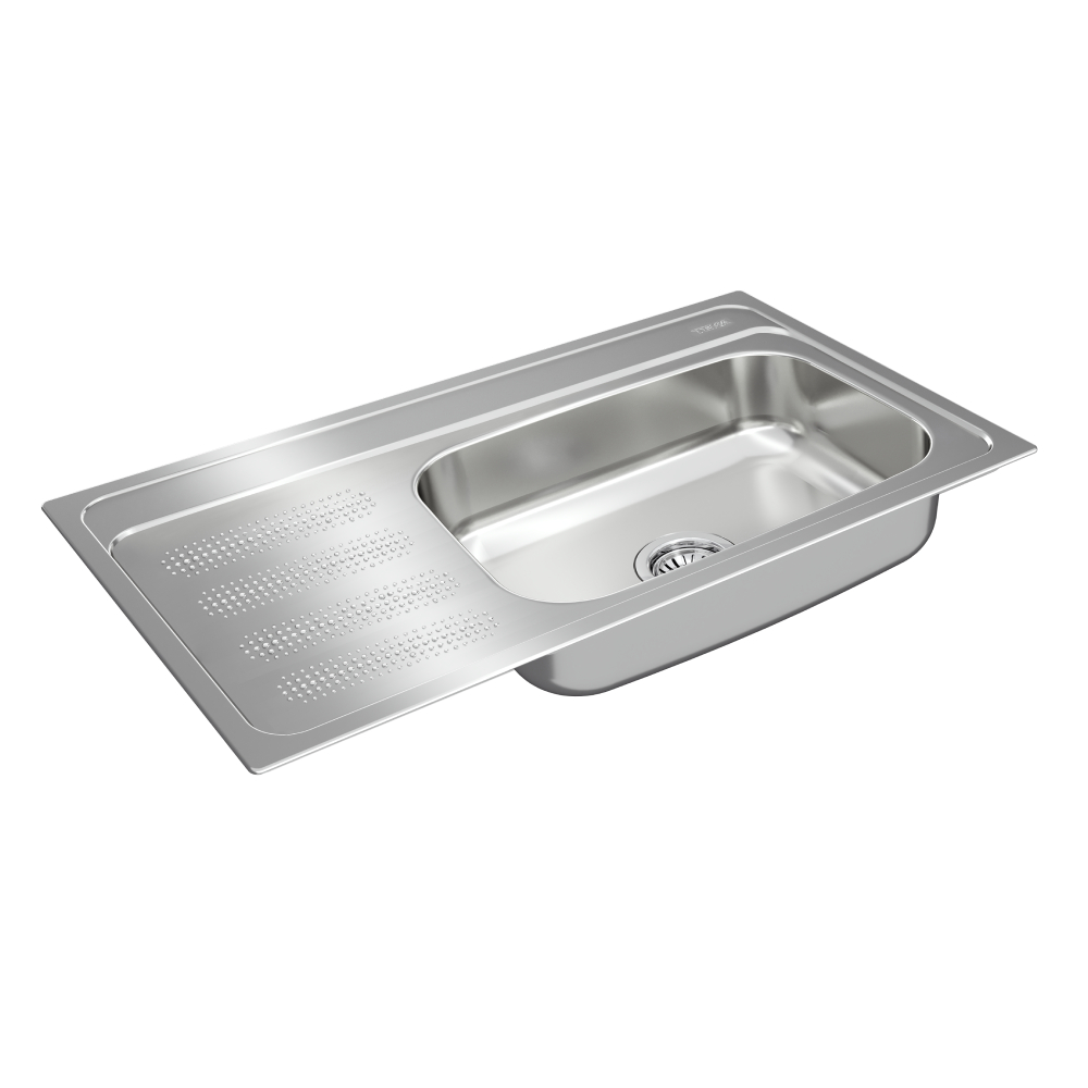 Fregadero de Cocina Comercial de 1 Compartimento Apto Mueble Pila Lavadero  Lavabo de Acero Inoxidable para