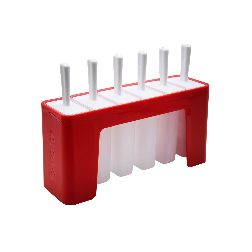 Molde para paleta 9.10cm rojo/blanco tovolo 6 pzas