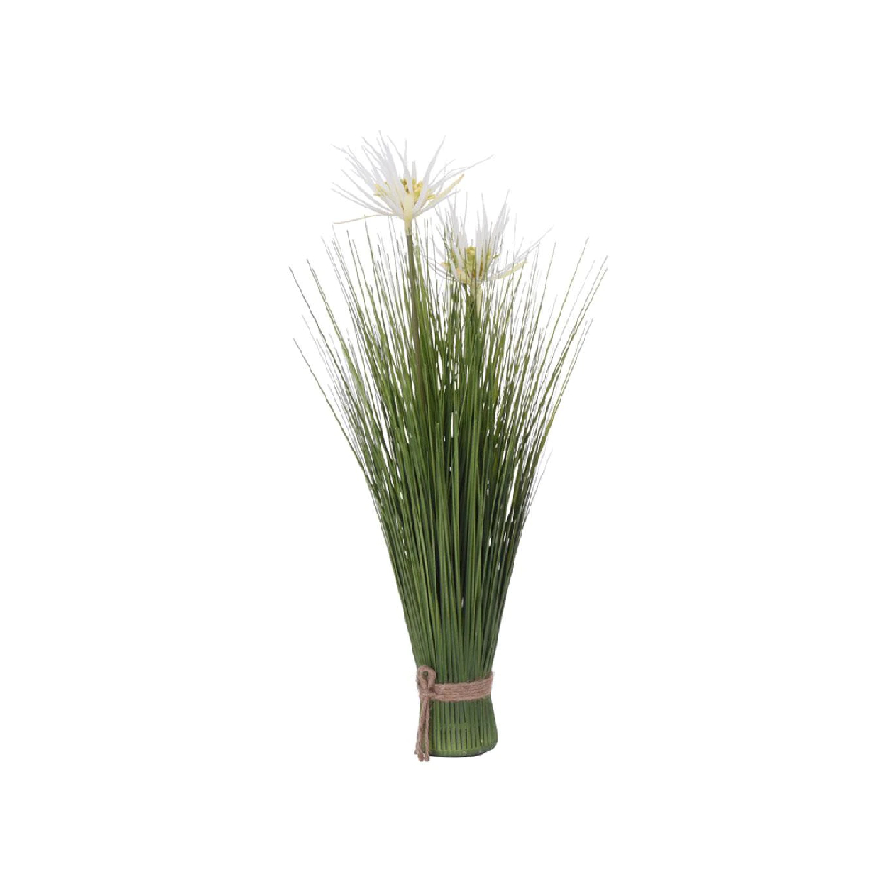 Planta artificial 30cm 2 flores verde