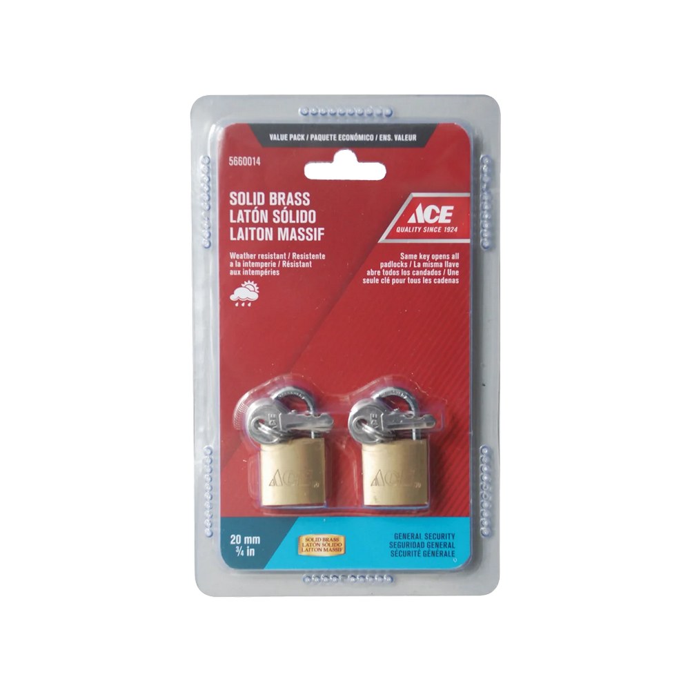 Candado de laton 20mm set 2