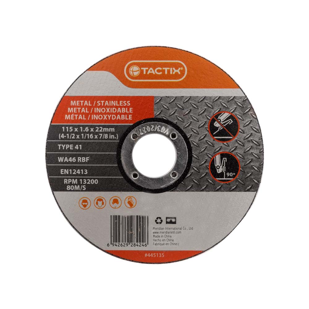 Disco de corte acero inoxidable 4.1/2 x 1/16 x 7/8 in