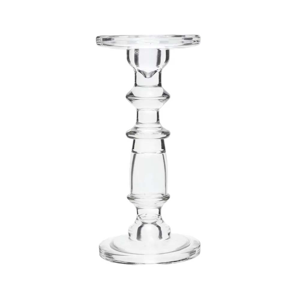 Candelabro de vidrio 23cm transparente